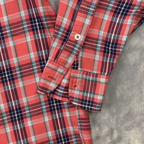 UNTUCKit Shirt Men's L Red Grey White Plaid Button Up Long Sleeve Cotton Casual - Picture 2 of 7